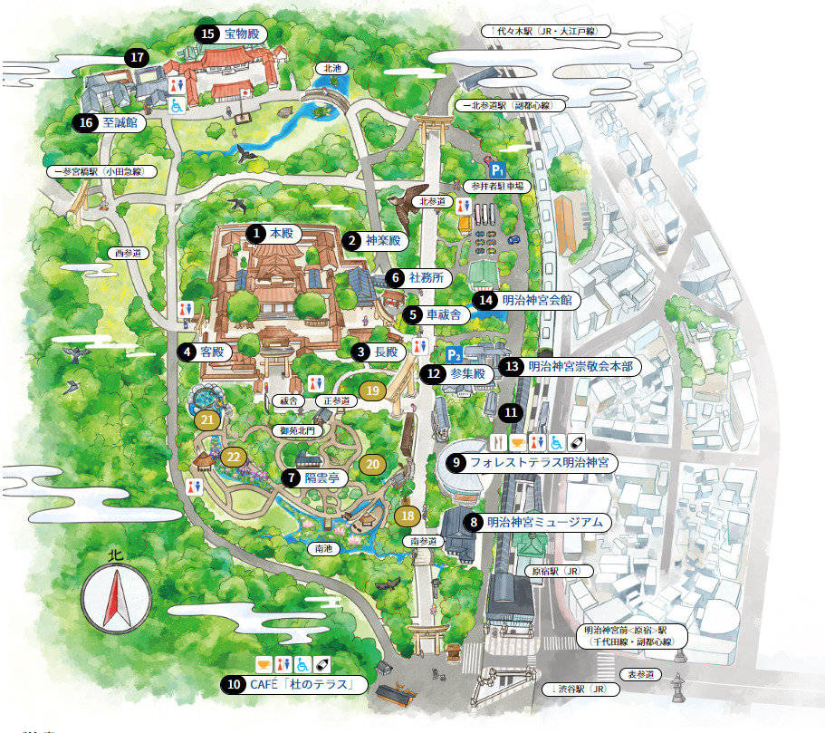 明治神宮案内図